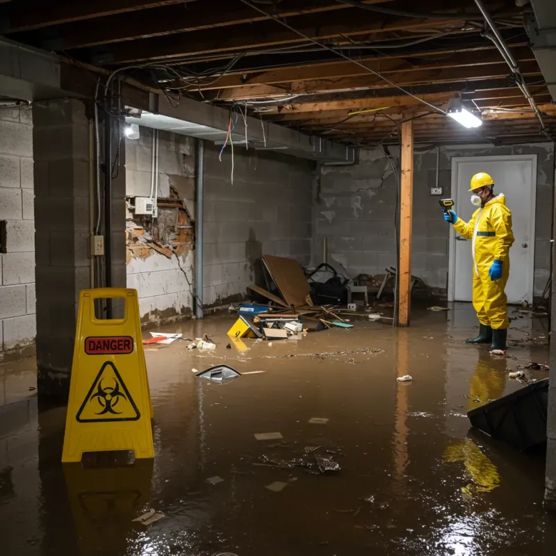 Flooded Basement Electrical Hazard in Grant County, WV Property